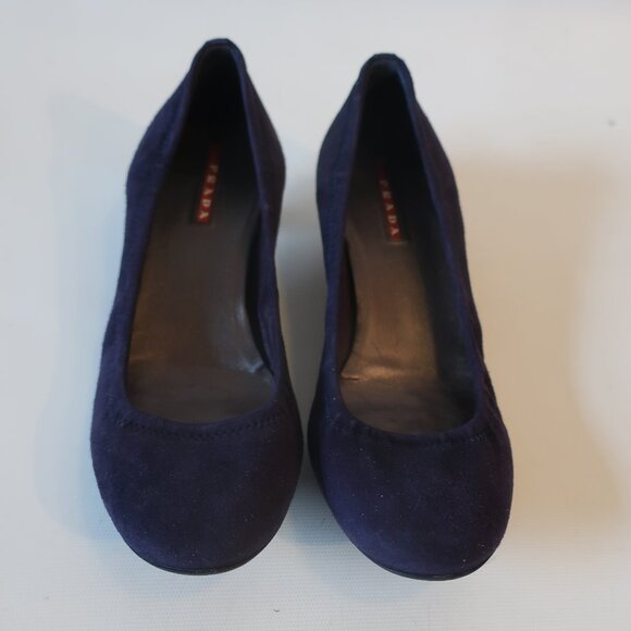 Womens Prada Purple Suede Kitten Heel Pumps 36 US/6 * - Picture 1 of 11